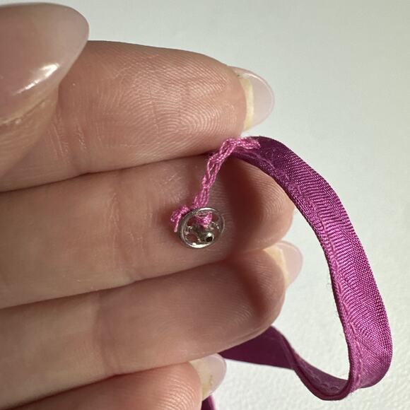 Sunny Leigh 100% Silk Fuchsia Camisole M Barbiecore Coquette Y2K Lingerie Top - Picture 7 of 10